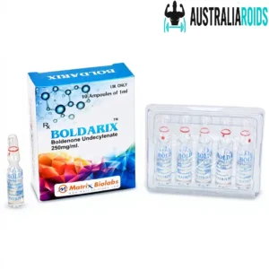 Boldarix 250 mg/ml boldenone undecylenate injection in pharmaceutical packaging.