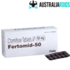 Fertomid 50mg clomifene citrate 50 mg tablets by Cipla with box and blister pack.