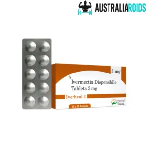 Iverheal 3mg ivermectin dispersible tablets box with blister strip packaging.