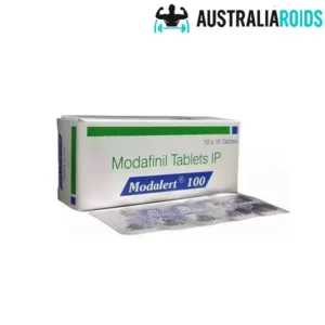 Package of Modalert 100mg modafinil tablets with blister strip.
