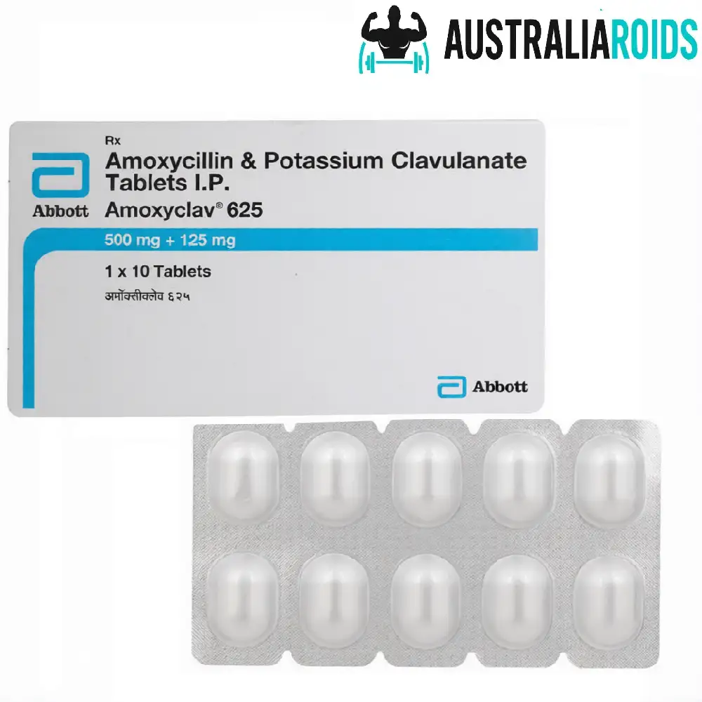 Amoxyclav 625mg blister pack showing tablets