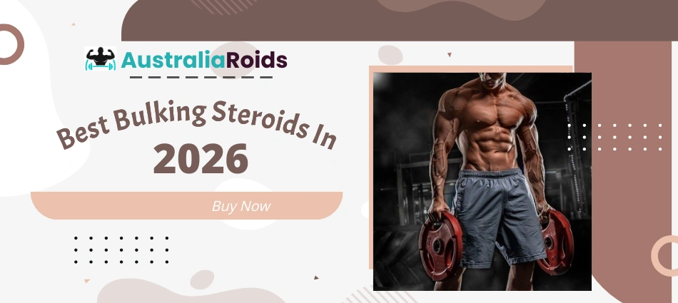 Best bulking steroids in 2026 concept image showing a muscular bodybuilder holding weight plates, representing muscle growth and strength training