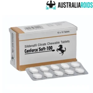Cenforce Soft 100 mg box with strip of chewable sildenafil tablets for erectile dysfunction treatment