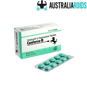 Cenforce D box with strip of sildenafil and dapoxetine tablets for treating erectile dysfunction and premature ejaculation