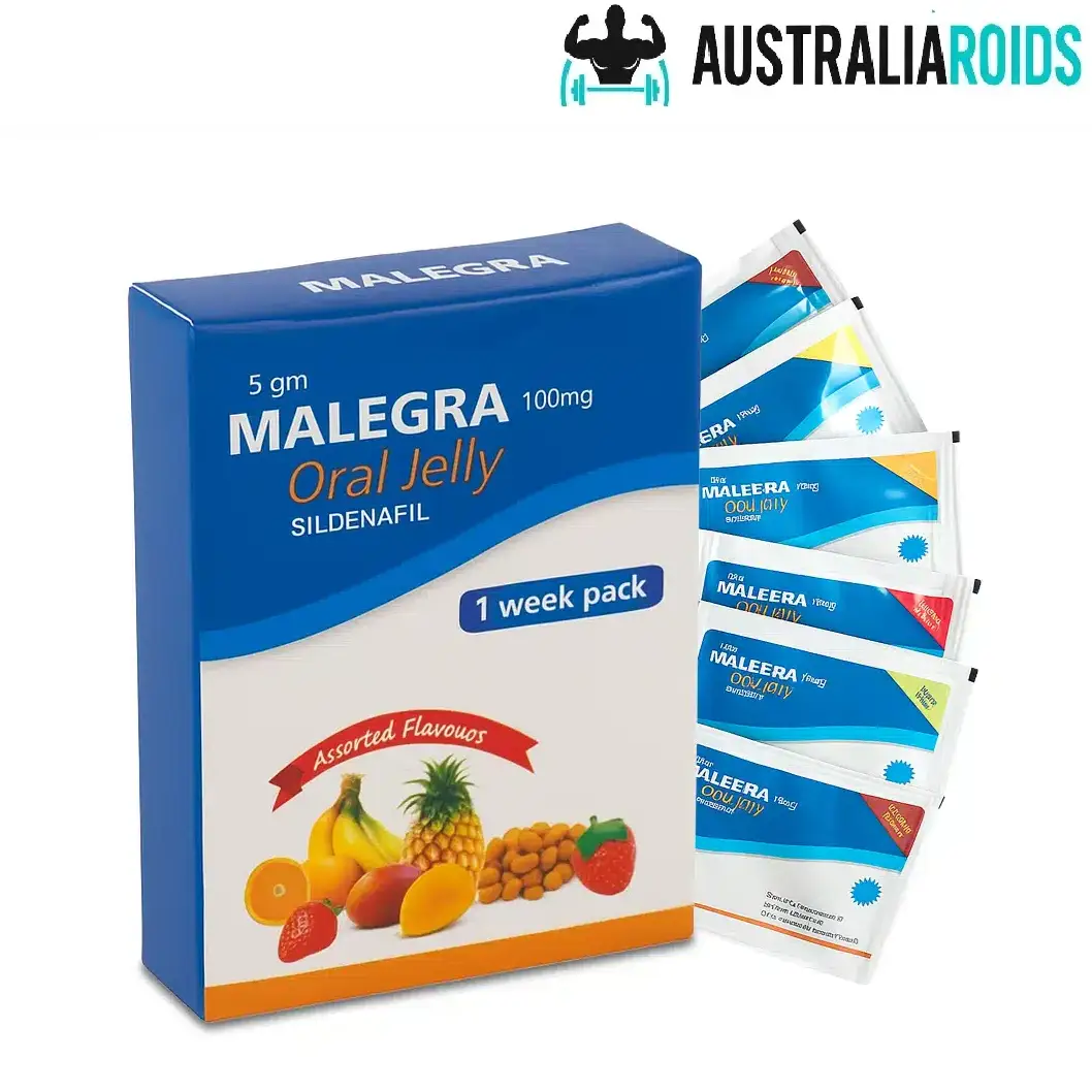 Malegra Oral Jelly sildenafil packaging label close up