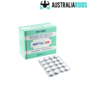 Meftal 250 mg tablet containing Mefenamic Acid pain relief medicine in blister packaging