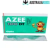 Azee DT 100 mg Dispersible Tablets by Cipla – Azithromycin 100mg – Antibiotic packaging with dispersible tablet strip.