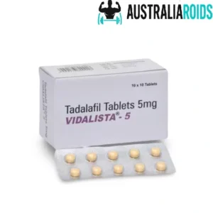 Vidalista 5 mg tablet for erectile dysfunction treatment, featuring Tadalafil.