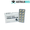 Vidalista 80 mg tablet for erectile dysfunction treatment, containing Tadalafil.