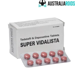 Super Vidalista tablets for erectile dysfunction and premature ejaculation treatment.